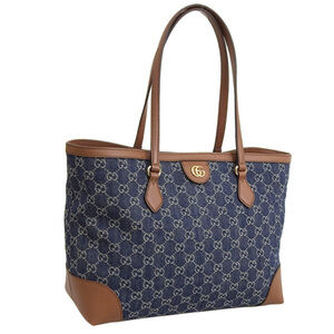 Gucci Outlet Handbag Ophidia Denim Brown